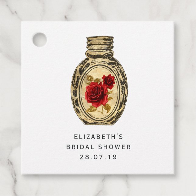 Skarlakodad Häxa Gåvor Etiketter (Framsida)