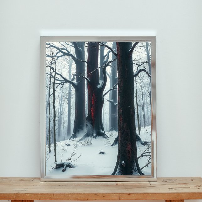 Skarlakta viskningar i vinter skogen poster (Skapare uppladdad)