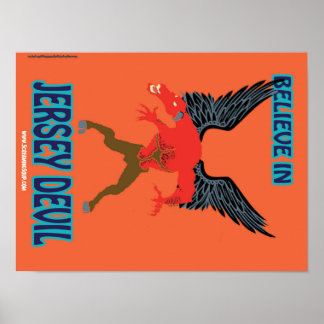 SKÄRM SOPPA! Tro på Jersey Djävulen Poster