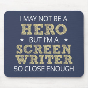 Skärm Writer Hero Humor Novelty Musmatta