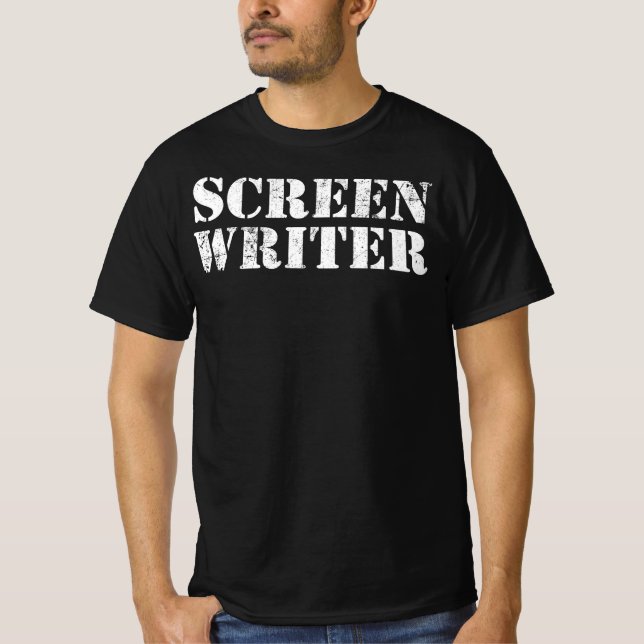 Skärm Writer - Jobbrubrik T Shirt (Framsida)