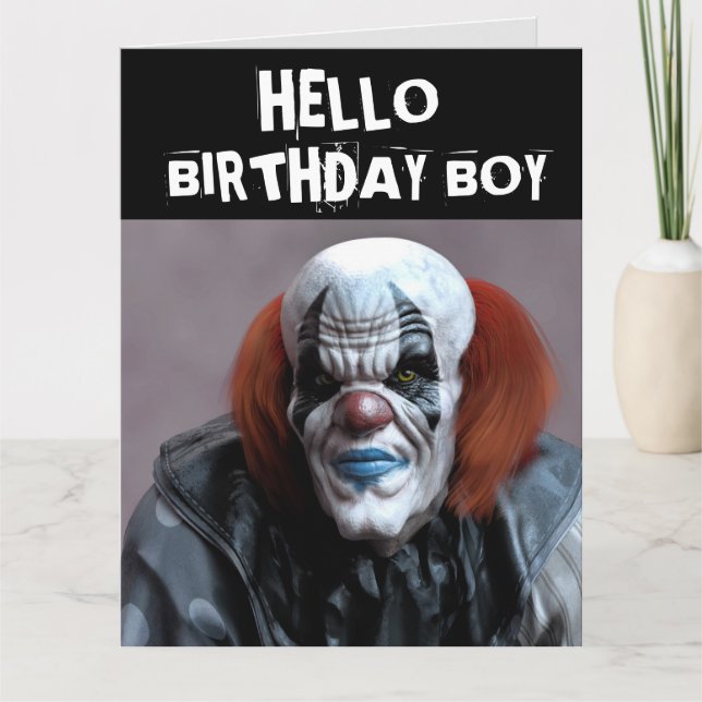 SKÄRMASKT NEDLAGDA BIRTHDAY BOY OVERSIZED CARD KORT (Framsida)