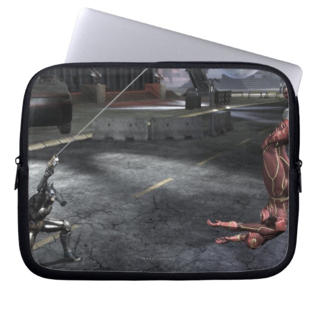 Skärmbild: Batman vs Flash Laptop Sleeve (Framsidan)