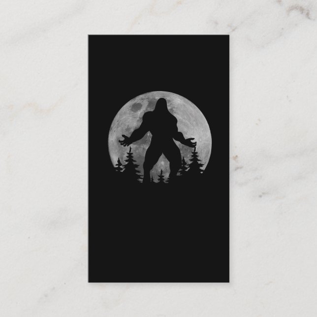 Skärmbild Bigfoot Full Moon Silhouette Visitkort (Framsida)