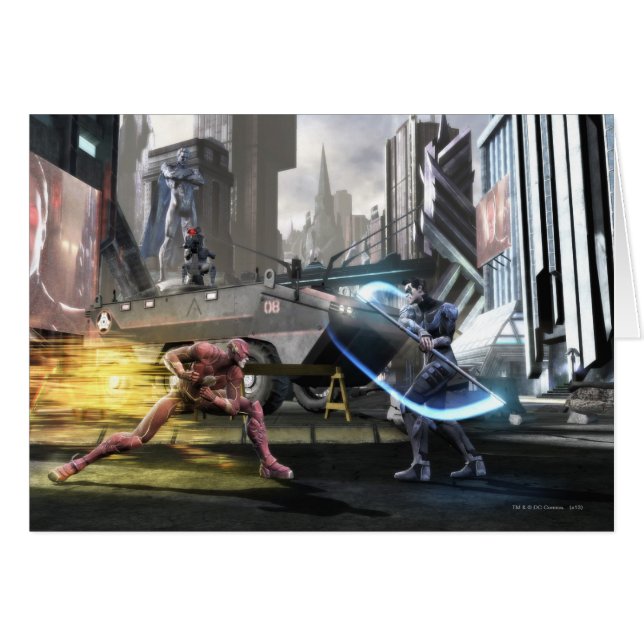 Skärmbild: Flash mot Nightwing Hälsningskort (Framsidan Horizontal)