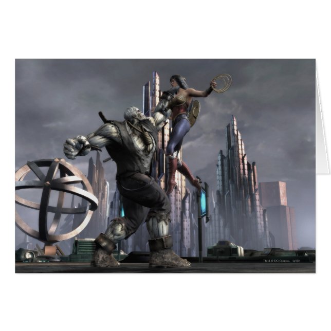 Skärmbild: Grundy mot  kvinna Hälsningskort (Framsidan Horizontal)