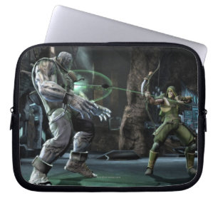 Skärmbild: Grundy vs Grönt Pil Laptop Sleeve