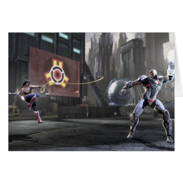 Skärmbild:  kvinnor mot cyborg 2 hälsningskort (Framsidan Horizontal)