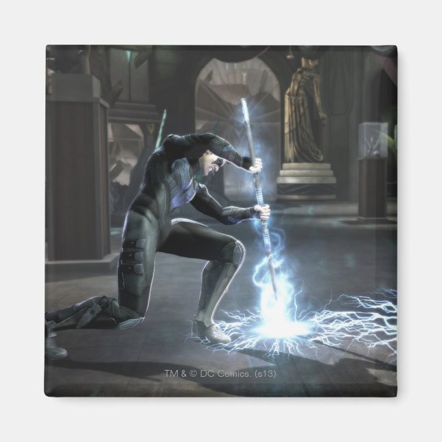 Skärmbild: Nightwing mot Flash Magnet (Framsidan)