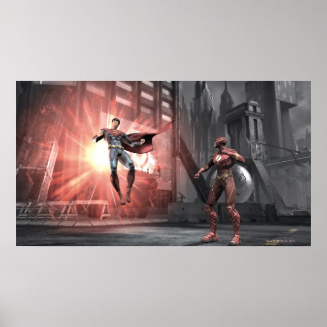 Skärmbild: Superman vs Flash Poster (Framsidan)