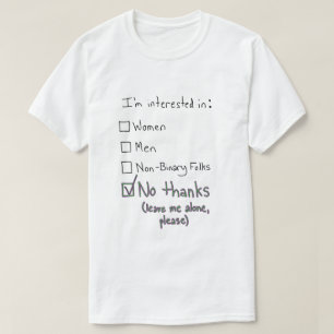 Skärmbock för "nej tack" t shirt