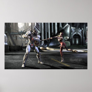 Skärmdump: Cyborg vs Harley Poster