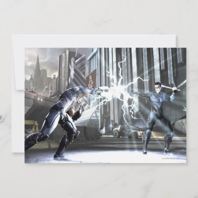 Skärmdump: Cyborg vs Nightwing 4 Inbjudningar (Framsida)