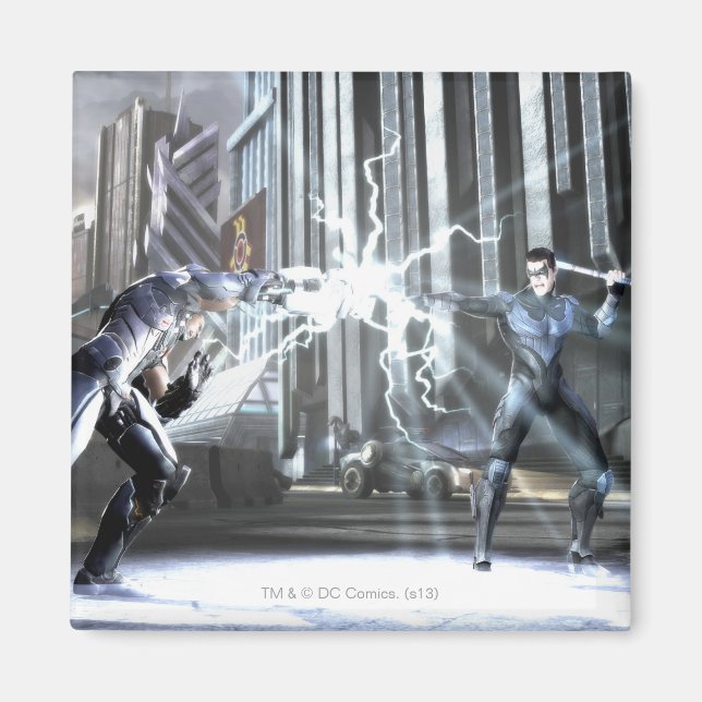 Skärmdump: Cyborg vs Nightwing 4 Magnet (Framsidan)