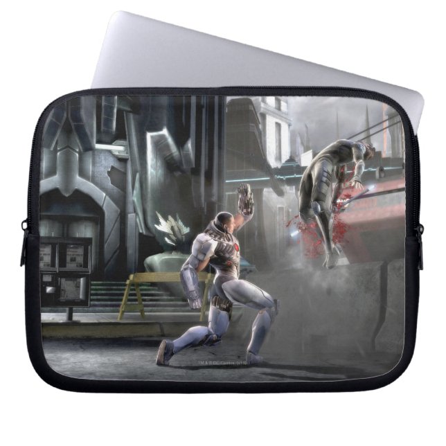 Skärmdump: Cyborg vs Nightwing Laptop Sleeve (Framsidan)
