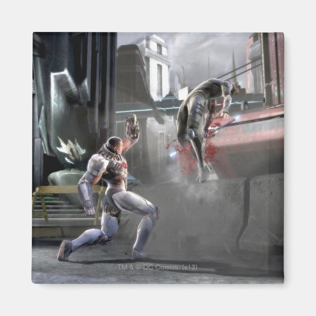 Skärmdump: Cyborg vs Nightwing Magnet (Framsidan)