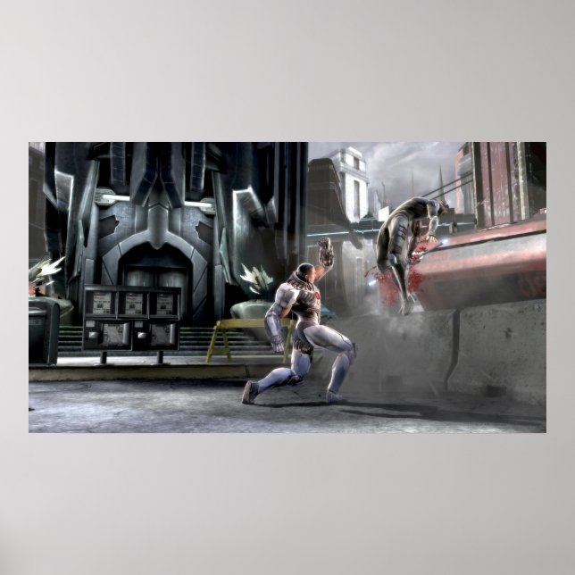 Skärmdump: Cyborg vs Nightwing Poster (Framsidan)