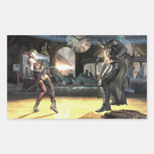 Skärmdump: Harley vs Batman 2 Rektangulärt Klistermärke