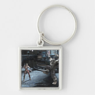 Skärmdump: Harley vs Grundy Fyrkantig Silverfärgad Nyckelring