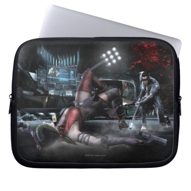 Skärmdump: Harley vs Nightwing 2 Laptop Sleeve (Framsidan)