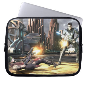 Skärmdump: Harley vs Nightwing Laptop Sleeve