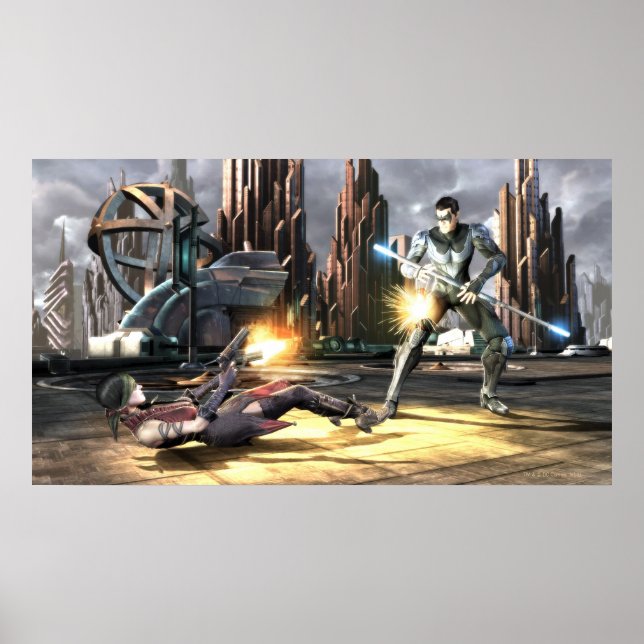 Skärmdump: Harley vs Nightwing Poster (Framsidan)