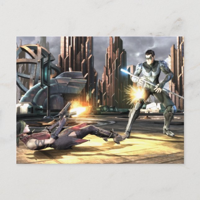 Skärmdump: Harley vs Nightwing Vykort (Framsida)