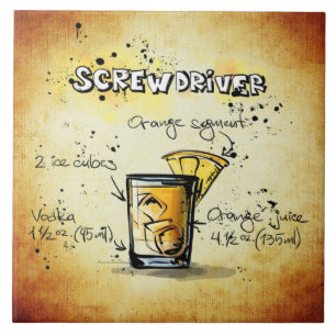 Skärmförarens cocktail Recipe Guld Pub Kakelplatta