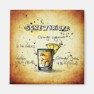Skärmförarens cocktail Recipe Guld Pub Magnet