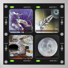 Skärmpanel för utrymmesknappar poster