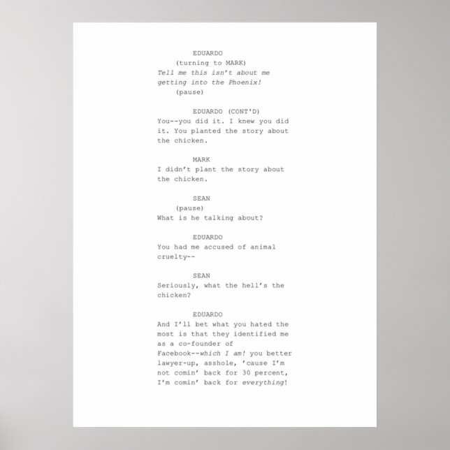 Skärmscen i Social Network Poster (Framsidan)