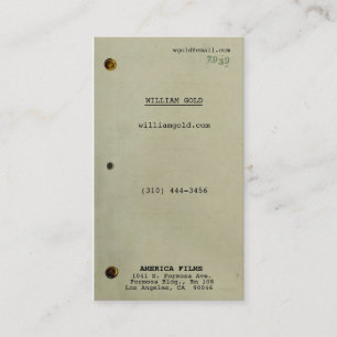 Skärmspela Vintage Visitkort