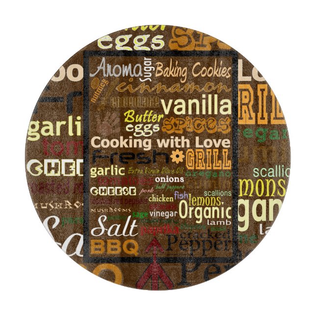 Skärmta för att koka WordArt-glas (runda) (Framsidan)