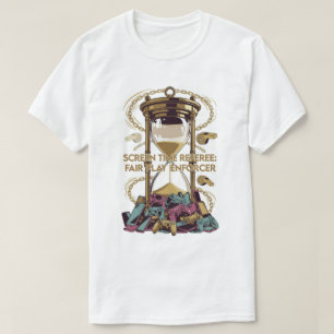Skärmtid Domare T-Shirt, Rättvist Spel Handhavare T Shirt