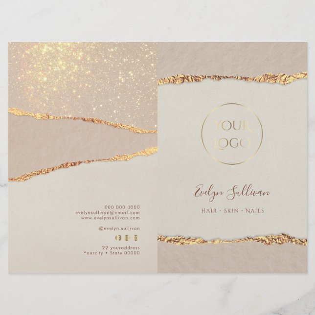 Skärmtömd menybroschyr för papper tjänst (Framsida)