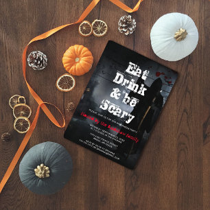 Skarp, drick och skal Halloween fest Inbjudningar