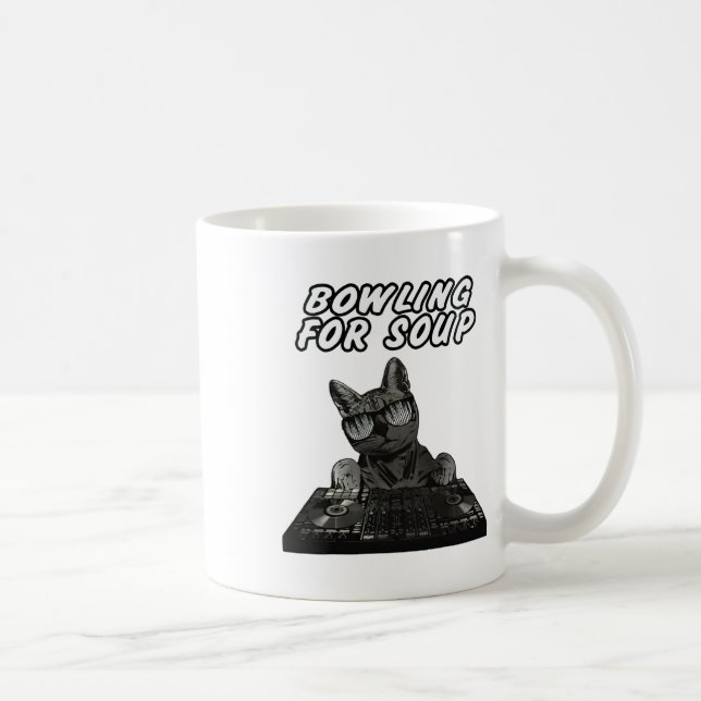 Skarp för Soppa Music Cat Stil Kaffemugg (Höger)