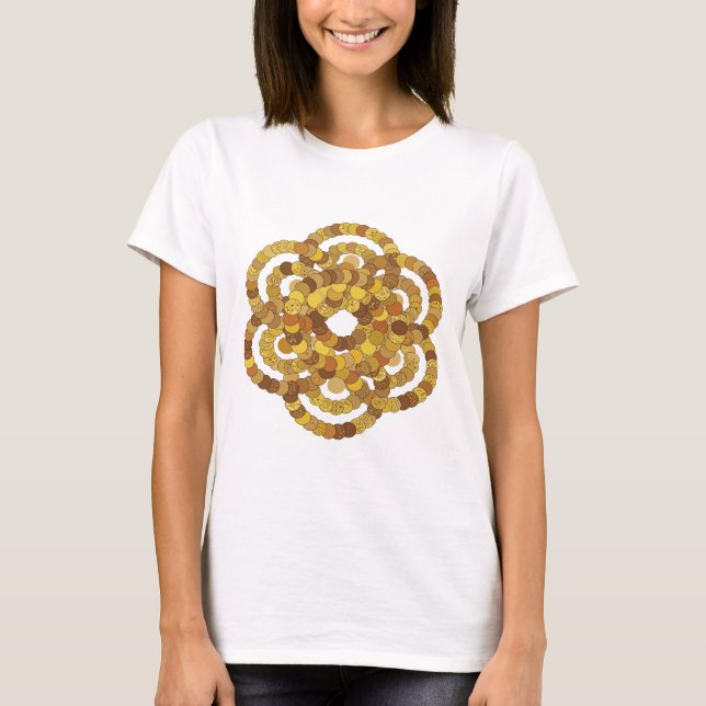 Skarp grå ABSTRAKT KONST Statement Design T Shirt (Framsida)