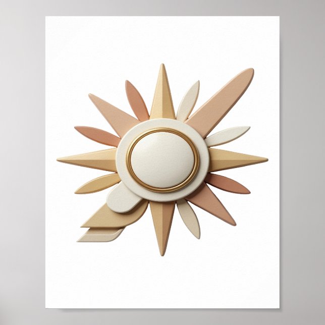 Skarp guld ABSTRAKT KONST Grafisk design Poster (Framsidan)