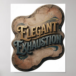 Skarp Guld ELEGANT UTMATTNING Poster
