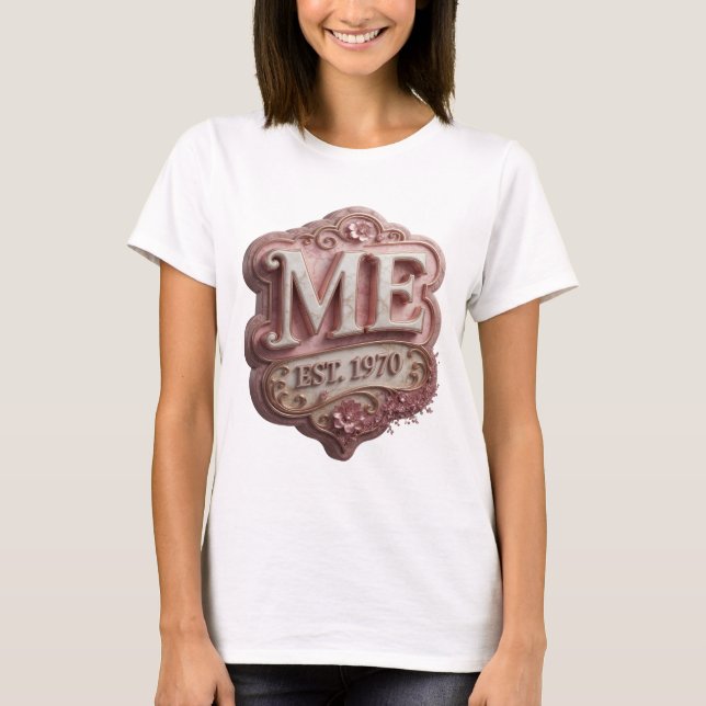 Skarp guld ME EST 1970 Statement-design T Shirt (Framsida)