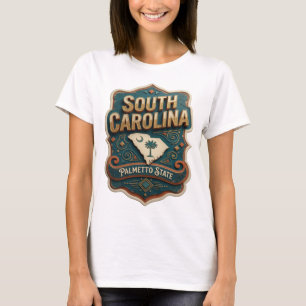 Skarp Guld SOUTH CAROLINA PALMETTO STATE T Shirt