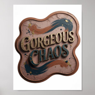 Skarp Guld STORSLAGSAD KAOS Poster