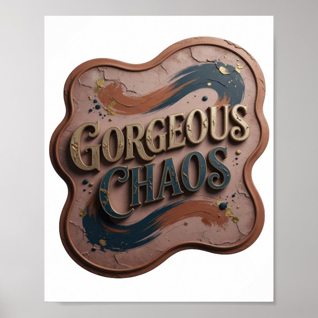 Skarp Guld STORSLAGSAD KAOS Poster (Framsidan)