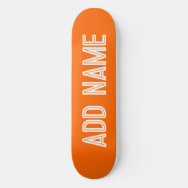 skarp orange - personlig mini skateboard bräda 18,5 cm