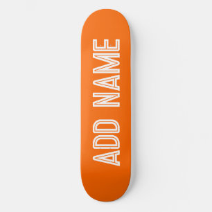 skarp orange - personlig mini skateboard bräda 18,5 cm
