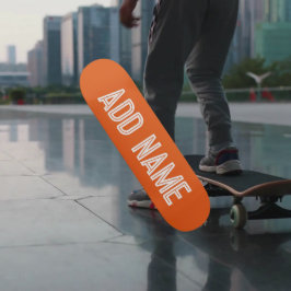 skarp orange - personlig mini skateboard bräda 18,5 cm
