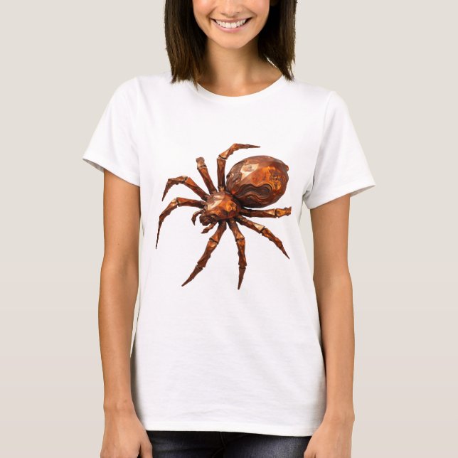 Skarp Silver ABSTRAKT KONST Design T Shirt (Framsida)