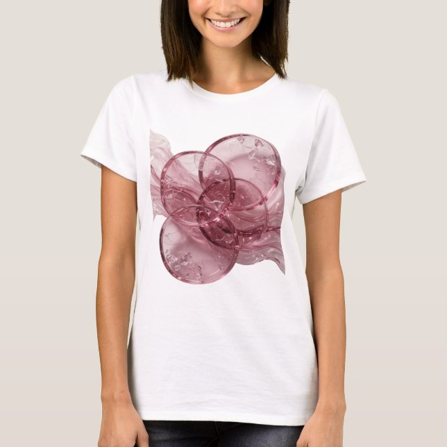 Skarp Silver ABSTRAKT KONST Modern Design T Shirt (Framsida)