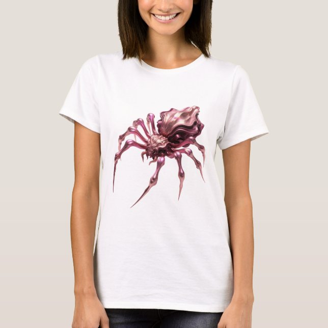 Skarp Silver ABSTRAKT KONST Modern Design T Shirt (Framsida)